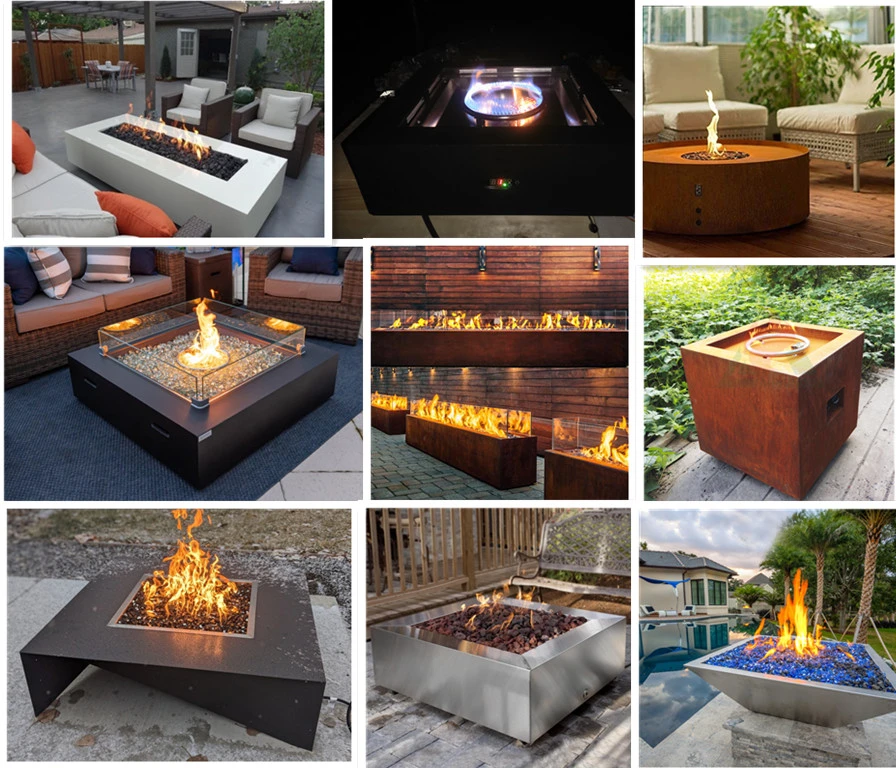 Rust Style Indoor Corten Steel Propane Gas Outdoor Smokeless Fire Pit