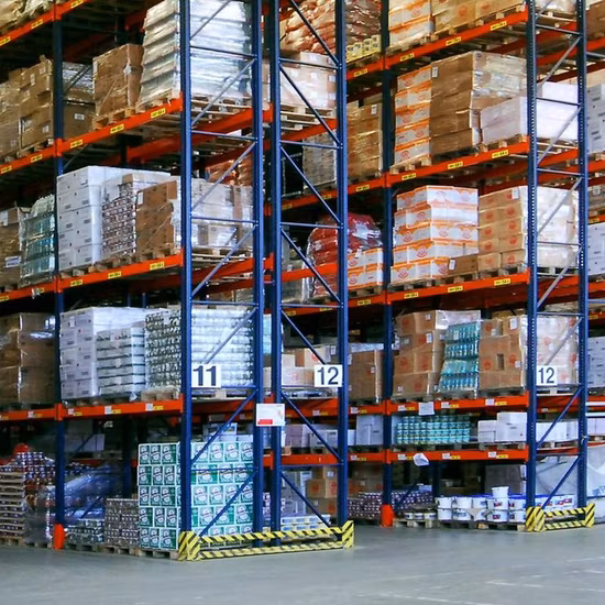 最もよく使用される保管ラック、倉庫ラック、物流マルチシェルフ、さまざまなパレット用。